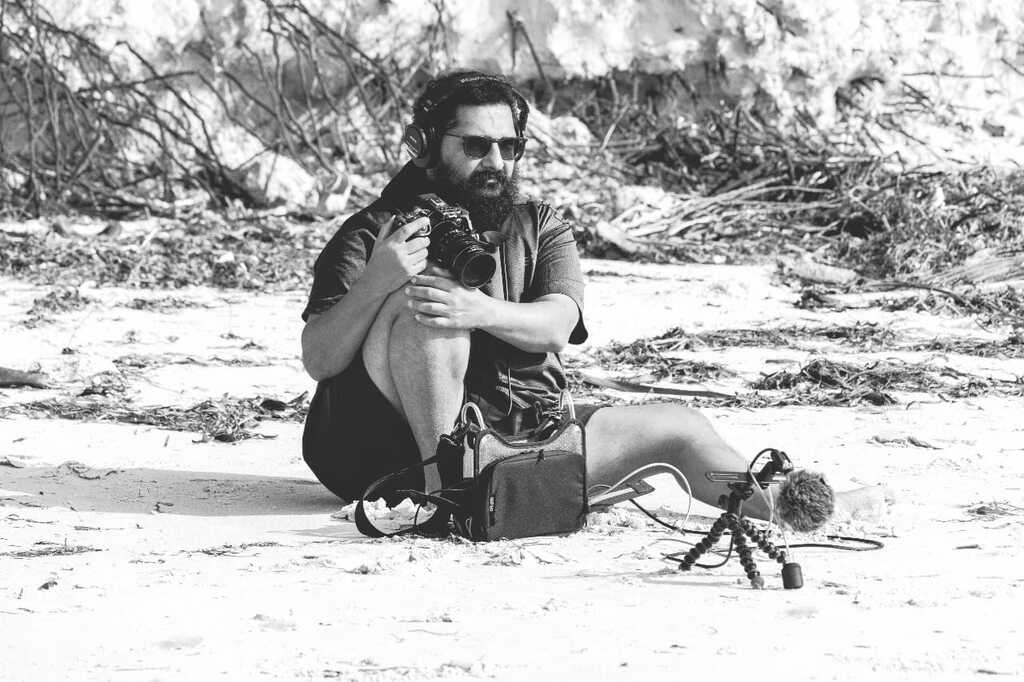 recording beach life